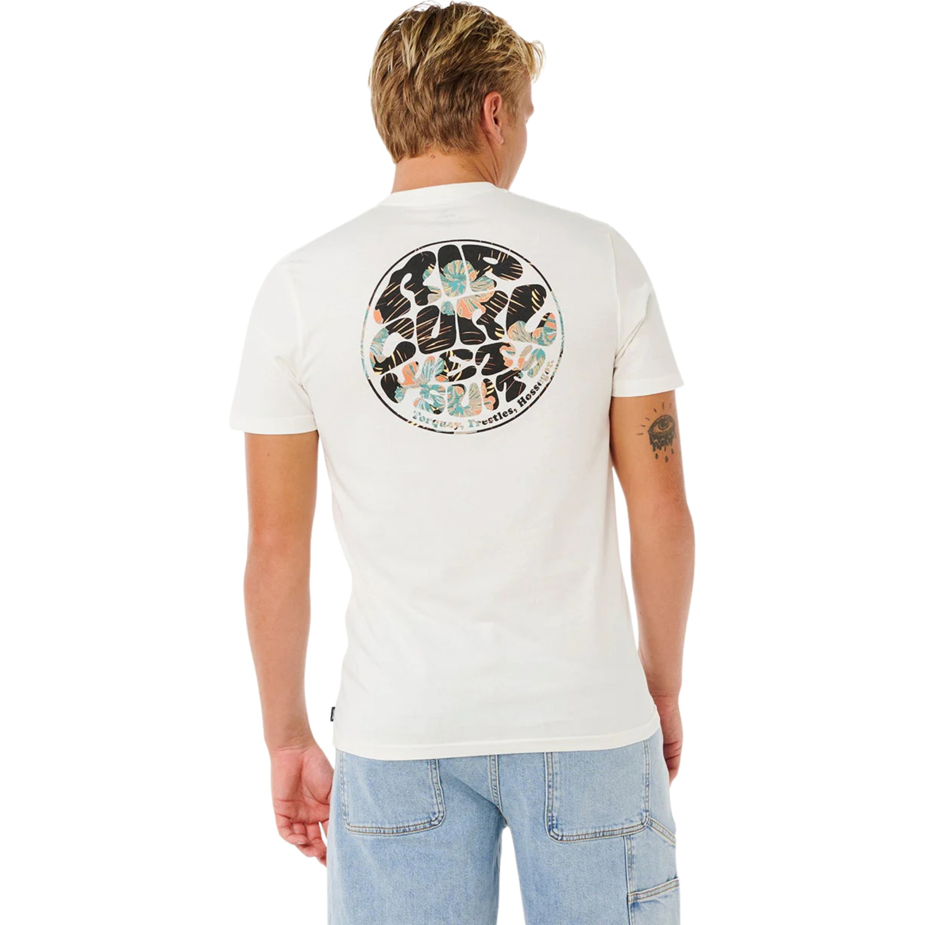2026 Rip Curl S Herre-Wettie Passage Icon T-shirt 10EMTE - Bone
